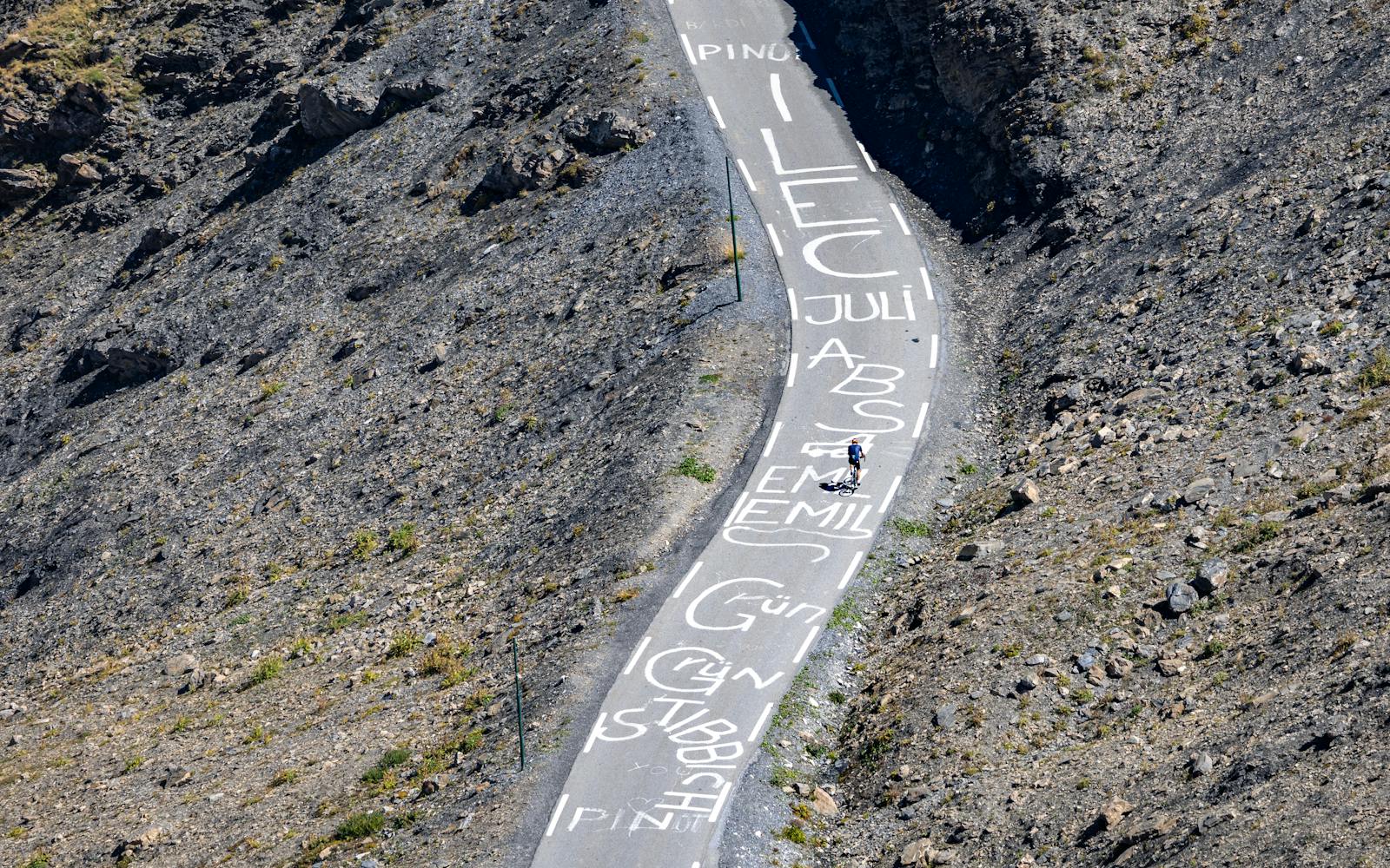 Riders on a famous L'Étape climb